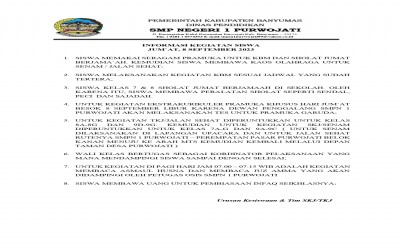 KEGIATAN JUM'AT 8 SEPTEMBER 2023